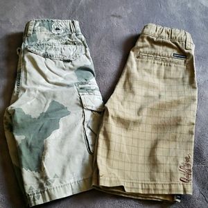 Quicksilver Boys 7 Shorts Bundle Camo Plaid